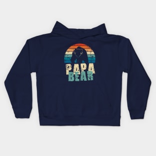 Mens papa bear funny Kids Hoodie